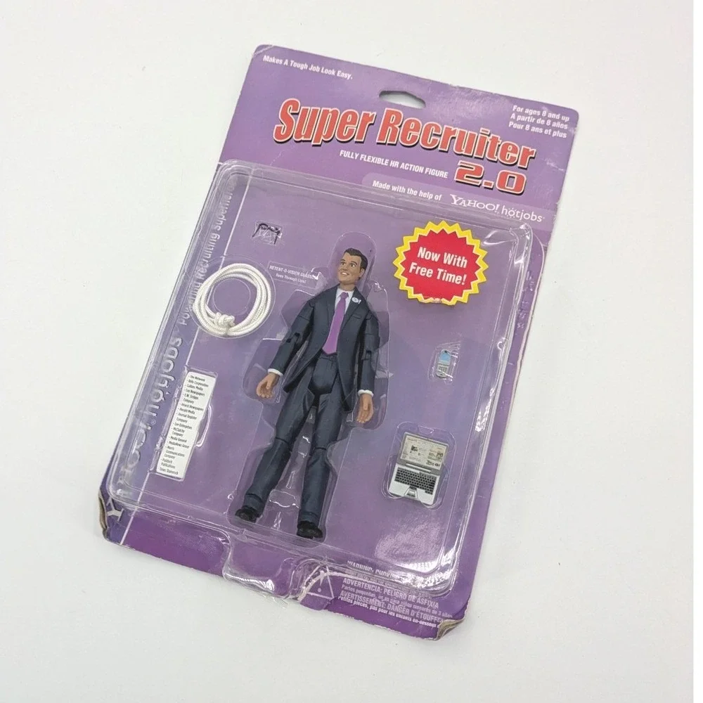 Yahoo! Hotjobs Super Recruiter 2.0 Limited Edition Action Figure HR 2007 NEW‎